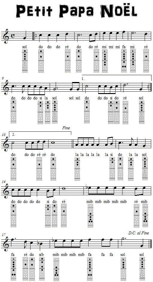 Partitions Des Chants De Noel Traditionnels